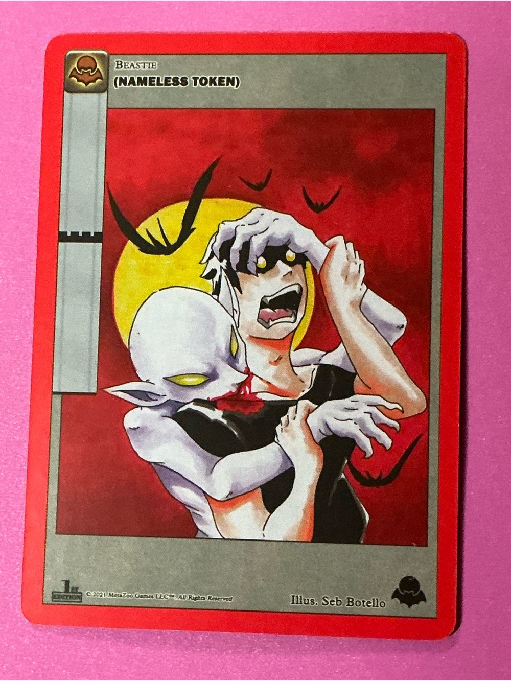 Nameless Token Vampire Art Card Print Blood Sucker Zombie